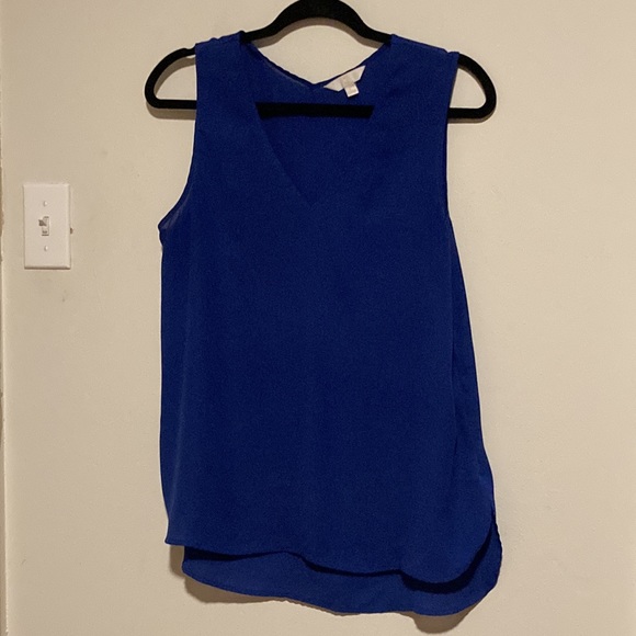Charming Charlie Royal Blue V Neck Sleeveless Top - Picture 2 of 4